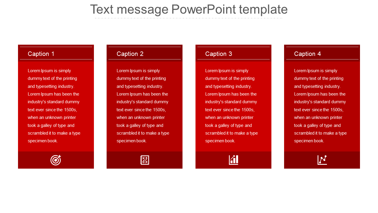 text message powerpoint template-4-red
